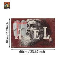 1 pieza Alfombra de baño con patrón retro de Papá Noel, hecha de cachemir sintético y decorada con peluche, adecuada para baños, entradas, cocinas y decoraciones navideñas. Se puede lavar a máquina y es un gran regalo.