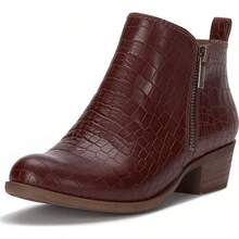 Women's Basel Ankle Bootie - Fashionable Footwear - 棕褐色鱷魚 - 查看 8