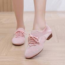 Mesh Soft Bottom Latin Jazz Dance Shoes For Teachers, Fitness, Aerobics, Square Dance, Adult Dance Shoes - Grey - View 5