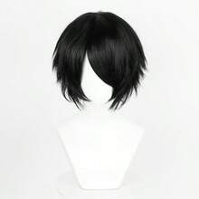 D30cm Emo Black Short F Sandman Wig  L Toji Cosplay Wig Synthetic Halloween Party Wigs - Black - View 3