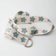 Damen Ditsy Blumen Leinengürtel, lässiger und vielseitiger Gürtel für Lässig, Outdoor, Sport, Reisen, täglichen Gebrauch