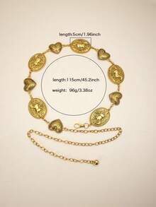 1-Piece Western Cowboy Bohemian Punk Belt Personalized Fashion Accessories Women's Hollow Flower Buckle Ellipse Cake Belt Decoration Bohemian Belt Dress Accessories Suitable For Daily Commuting And Versatile Matching, Friend Gatherings, Vacation Dinners, Dances, Parties, Music Festivals Wearing Matching, Giving Gifts To Friends, Family, Mothers, Girlfriends, Birthdays, Valentine's Day Gifts, Mother's Day Gifts