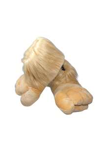 Pantuflas suaves y divertidas con forma de pie grande para adulto - Beis - Ver 8