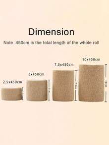 4 Rolls Medical Adhesive Bandages, Elastic Breathable Sports Self-Adhesive Tape, Beige Finger Wrap Bandages, Suitable For Wrist, Ankle, First Aid - Multicolor - View 7