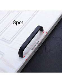 Black Aluminum Alloy Handle, Fashionable Kitchen Cabinet Knob And Drawer Pull (Set: Handles + Screws)