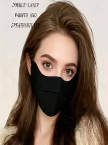 1 Piece Of Comfortable And Fashionable Women's Mask, Face Shield - Windproof, Cold-Resistant, Thick 3D Insulation, With Ear Hooks, Nylon Material, Washable By Hand