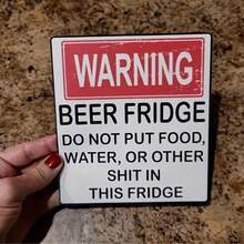 1/2/3 piezas, Imán de nevera de advertencia de cerveza humorístico - Resina de poliéster duradera, montado en la pared, muy adecuado para la decoración de la cocina, el hogar, artículos esenciales para dormitorio