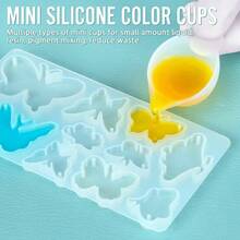 Epoxy Resin Mixing Tools Kit 36Pcs, Reusable Soft Silicone Resin Tools Supplies, Includes A3 Silicone Mats, Measuring Cups, Plastic Pipettes, Stir Sticks, Brushes, Resin Casting Jewelry Making - azul - Ver 7