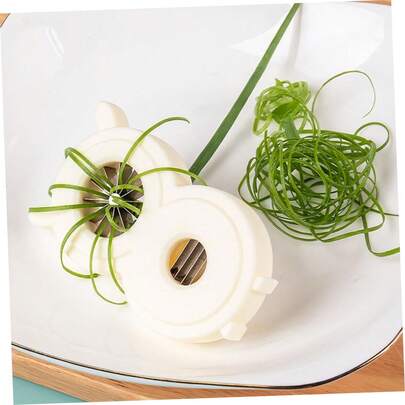 Fatiador de cebolinha, triturador de cebolinha ultrafino, utensílio de cozinha, ralador de cebola, fatiador grande de cebolinha, cortador de legumes multifuncional, fatiador espiral, espiralizador de legumes e frutas, máquina de macarrão de abobrinha