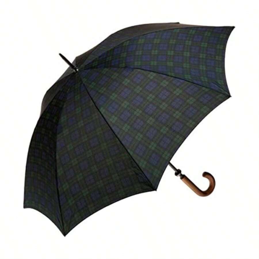 Clifton Super Sized Cover With Wood Handle Black Watch Tartan Print - As Pic - View 1