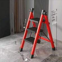 1pc 2 Steps Folding Step Stools, Bandwidth Non-Skid Pedals, Folding Ladder, Sturdy Ladder, Very Suitable For Kitchen And Home Use