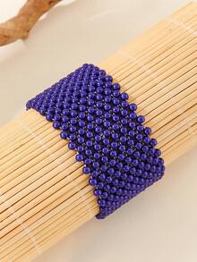 1 buc exagerat vintage lucrat manual cu mărgele țesute cu perle boeme europene și americane în stil coreean sud-african brățară africană Resort