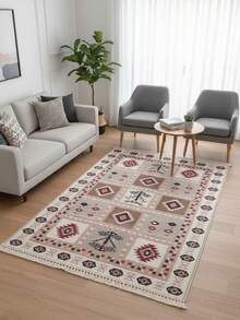 Livingroom Rug Large Traditional Patterns Washable Modern Area Rugs Mat Rugs For Bedroom And Livingroom - Rose Red - View 2