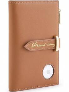 VanFn Airtag Passport Holder, RFID Travel Passport Wallet, Family Passport Holder, Ladies Bifold Wallets, Slim Leather Credit Card Wallet Women, Trip Document Organizer P.Travel Series2025 - 棕色 - 查看 12