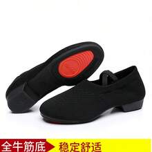 Mesh Soft Bottom Latin Jazz Dance Shoes For Teachers, Fitness, Aerobics, Square Dance, Adult Dance Shoes - Grey - View 2