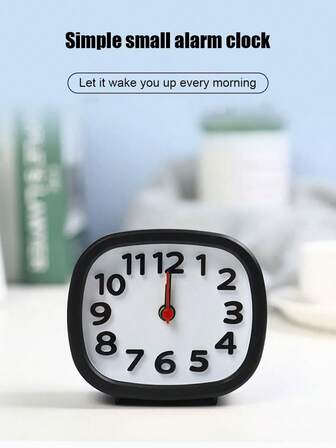 OBOVAY 1pc Creative Modern Desk Clock, Large Decorative Table Clock For Living Room, Quiet Non-Ticking Battery Operated Minimalist Design Clock, Suitable For Christmas, Living Room, Bedroom, Desk, Gift For Students, Women, Eid, Easter, Mother's Day