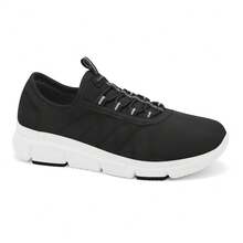 Tênis Comfortflex Feminino Slip On Conforto Leveza Original - Preto - Visão 3