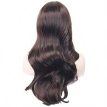 DANESHE Wigs 28" Long Wavy Hair Heat Resistant Cosplay Wig For Women Dark Brown - 深棕色 - 查看 5