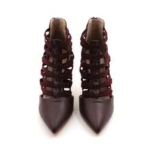 lunryet Women's Platform Heel Dance Boots Peep Toe Latin Salsa Ballroom Ankle Dance Shoes TINA-10 - RƯỢU - Xem 9