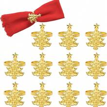 2-50pcs Elegant Christmas Tree Napkin Rings, Green Christmas Tree Napkin Rings, Suitable For Birthday, Farmhouse, Wedding, Halloween, Thanksgiving, Easter And Other Occasions - Perfect For Self-Service Table Decoration - Multicolor - View 4