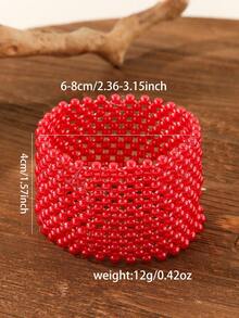 1 buc exagerat vintage lucrat manual cu mărgele țesute cu perle boeme europene și americane în stil coreean sud-african brățară africană Resort