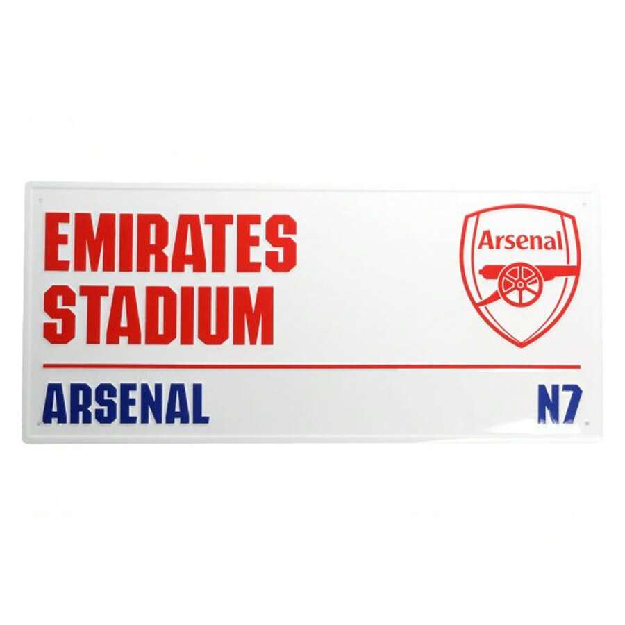 Arsenal FC N7 Metal Street Sign (Red/White) - 100% Mixed - (BS5946) - Red - View 1
