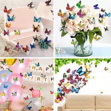43 PCS Butterfly Wall Decor Plastic Butterflies Sticker Waterproof Removable Reusable Mural Wall Decals For Home Room Bedroom Nursery Party Decorations - Ideal For ' Rooms Wedding Parties And Living Spaces With Easy Application And No Residue