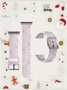 1pc Pumpkin & Leaf Design Soft Elastic Breathable Wristband Replacement Watch Band Compatible With Samsung, Garmin, Honor Smartwatches, Apple Watch 38mm 40mm 41mm 45mm 44mm 42mm 49mm, Fashionable Casual Multi-Color Silicone Watch Band Compatible With Apple Watch Ultra SE/Series 10/9/8/7/6/5/4/3/2/1