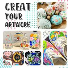 12/24/36/48/60/80色闪光笔，闪亮软头绘图马克笔，细头单头多色DIY绘画笔，绘画艺术，彩色闪光笔，高品质多色绘画套装，精美礼物，圣诞礼物 - 彩色 - 查看 10