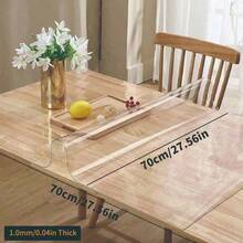 1pc High Quality 1mm Thick Transparent PVC Tablecloth - Scratch-Resistant, Heat-Resistant, Easy To Clean, Suitable For Home, Hotel, Restaurant And Cafe Tables, Minimalist And Fashionable Design