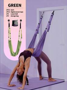 Door Stretcher For Flexibility, Door Yoga Swing, Leg Stretcher Strap, Stretching Equipment With Door Anchor Flexibility Trainer Backbend Assist For Dance Aerial Yoga Ballet Leg Stretching Exercise, Gym Accessories, Pilates, Yoga Accessories, Christmas Gift - Multicolor - View 8