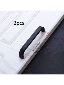 Black Aluminum Alloy Handle, Fashionable Kitchen Cabinet Knob And Drawer Pull (Set: Handles + Screws)