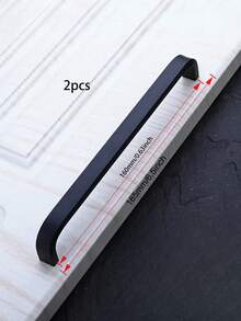 Black Aluminum Alloy Handle, Fashionable Kitchen Cabinet Knob And Drawer Pull (Set: Handles + Screws)