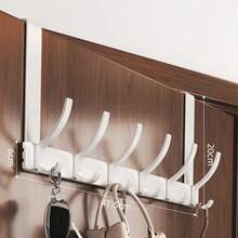 1pc Over The Door Hanger With Hook, Easy To Install, No Need To Punch Holes Hanging Metal Over The Door Hanger, For Hats, Keys, Home Space Saving Storage, For Entrance, Bathroom, Bedroom, Home, Dormitory - Multicolor - View 17