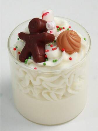 1支香氛蜡烛，创意手工，节日庆典，浪漫氛围，高端装饰，摄影道具，圣诞节，新年，假日，周年纪念，馈赠亲友，圣诞装饰，圣诞礼物