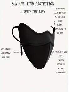 1 Piece Of Comfortable And Fashionable Women's Mask, Face Shield - Windproof, Cold-Resistant, Thick 3D Insulation, With Ear Hooks, Nylon Material, Washable By Hand