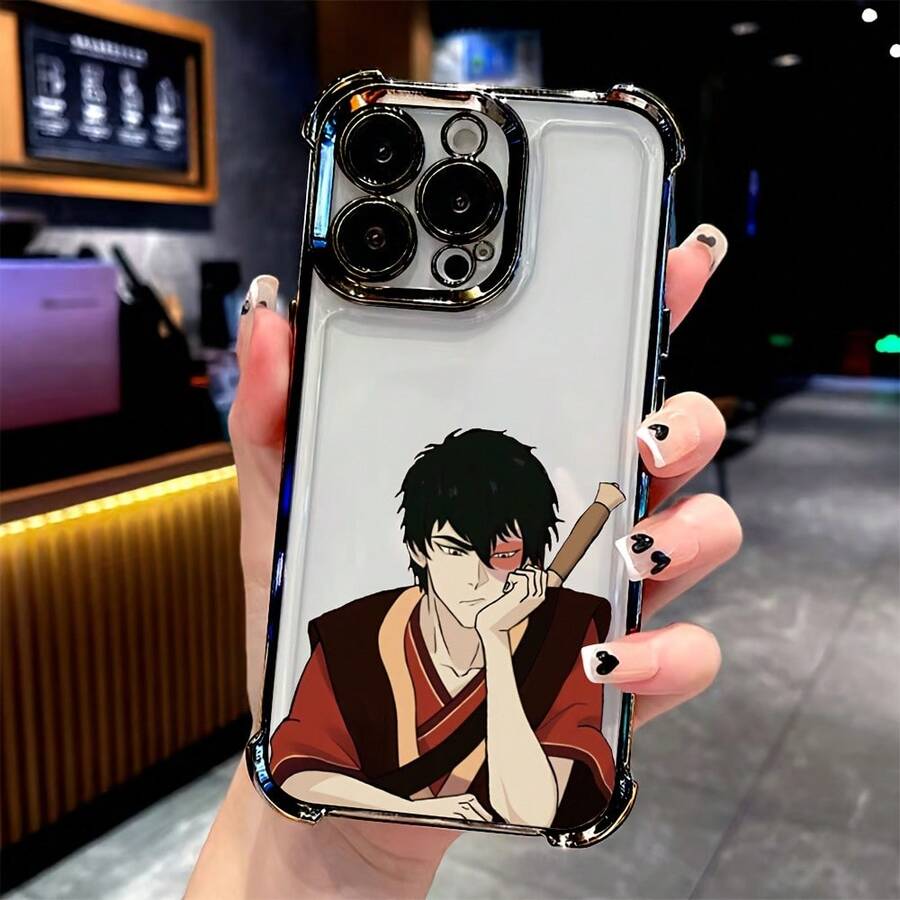 Cartoon Cool A-Avatars Phone Compatible With 16, 15, 14, 13, 12, 11 Pro, X, XR, XS, 8, Plus, Featuring A Transparent Soft Back Drop.Christmasfall Phone Casephone 17halloween Accessories - Trộn màu - Xem 1