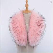 1 Pc Faux Fur Trim Hat Strip Faux Fur Collar Scarf Down Jacket Collar - Hồng Fox mềm mại - Xem 11