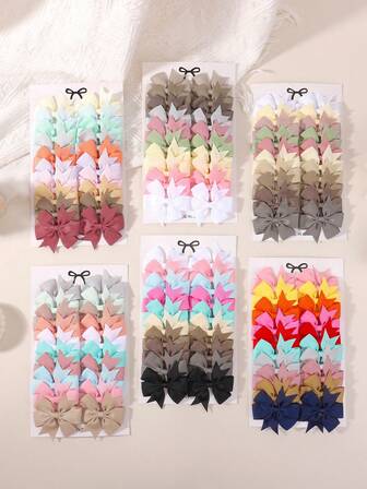 20 件/套波西米亚风格蝴蝶结发夹，适合女孩的百搭休闲头饰配饰