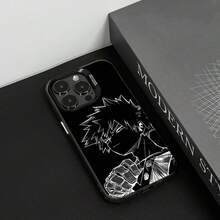 1PC Funda de Teléfono Anime Bakugo Katsuki Funda de Teléfono IMD color plata para 17 16 15 14 13 12 11 Pro Max Plus - z7 - Ver 7