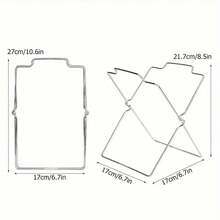 1/2pcs Stainless Steel Collapsible Trash Bag Holder & Dish Towel Rack - Space-Saving Countertop Organizer, Open Design, Sturdy A-Frame Structure, For Kitchen, Bathroom, Office, Outdoor - Heavy Duty Rust-Resistant Garbage Bag Dispenser Kitchen Items Kitchen Accessories Kitchen Tools - Multicolor - View 8