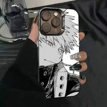 1PC Funda de Teléfono Anime Bakugo Katsuki Funda de Teléfono IMD color plata para 17 16 15 14 13 12 11 Pro Max Plus - z7 - Ver 10