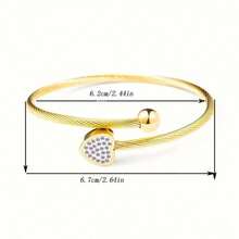 Copper Bracelet / Bangle With Magnetic Ends - Dourado và Prata - Xem 3