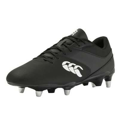 Canterbury of New Zealand Unisex Adult Phoenix Raze Soft Ground Rugby Boots (Black/White) - 100% TPU - (PT278)