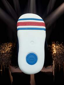 1 Pair Kids Cartoon Embroidery Hook And Loop Casual Sneakers, Suitable For All Seasons - Navy Blue - View 8