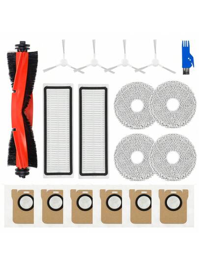 18 Piece Xiao Mi Robot Stofzuiger X20+ X20 Plus Accessories Replacement Parts: Dust Bag, Mop Pad, Main Brush/Side Brush, HEPA Filter.