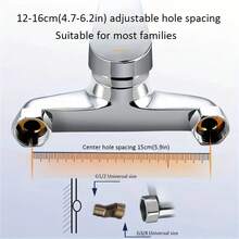 3-Way Bathroom Shower Faucet Set With Hot & Cold Mixer Valve And Shower Head