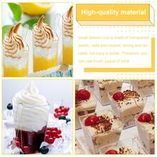50pcs Dessert Cups, Transparent Jelly Cups, Ice Cream Cups, Pudding Mousse Cups, Reusable, Suitable For Birthdays, Weddings, Parties, Gatherings, Holiday Get-Togethers - Multicolor - View 2