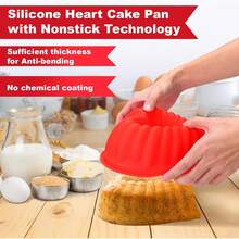 Heart Shaped Novelty Cake Pans, 9 Inch Heart Flut Cake Molds, Silicone Molds Baking  Cake Nonstick,  Baking Pan Valentine'S Day, Wedding - 1 - Xem 6