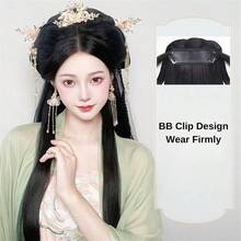DChinese Style Women Wig Geisha Headband Wigs Ancient Chinese Headwear Wig Bun Hair Pieces Hanfu Headdr Cosplay Wigs LianyueWig+Headwear - Lianyue - View 4
